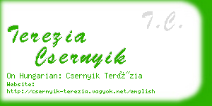 terezia csernyik business card